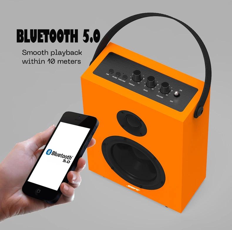 2023 New Product Party Box Low Frequency 50W Wireless Bluetooth Rock Home Heavy Bass Stereo