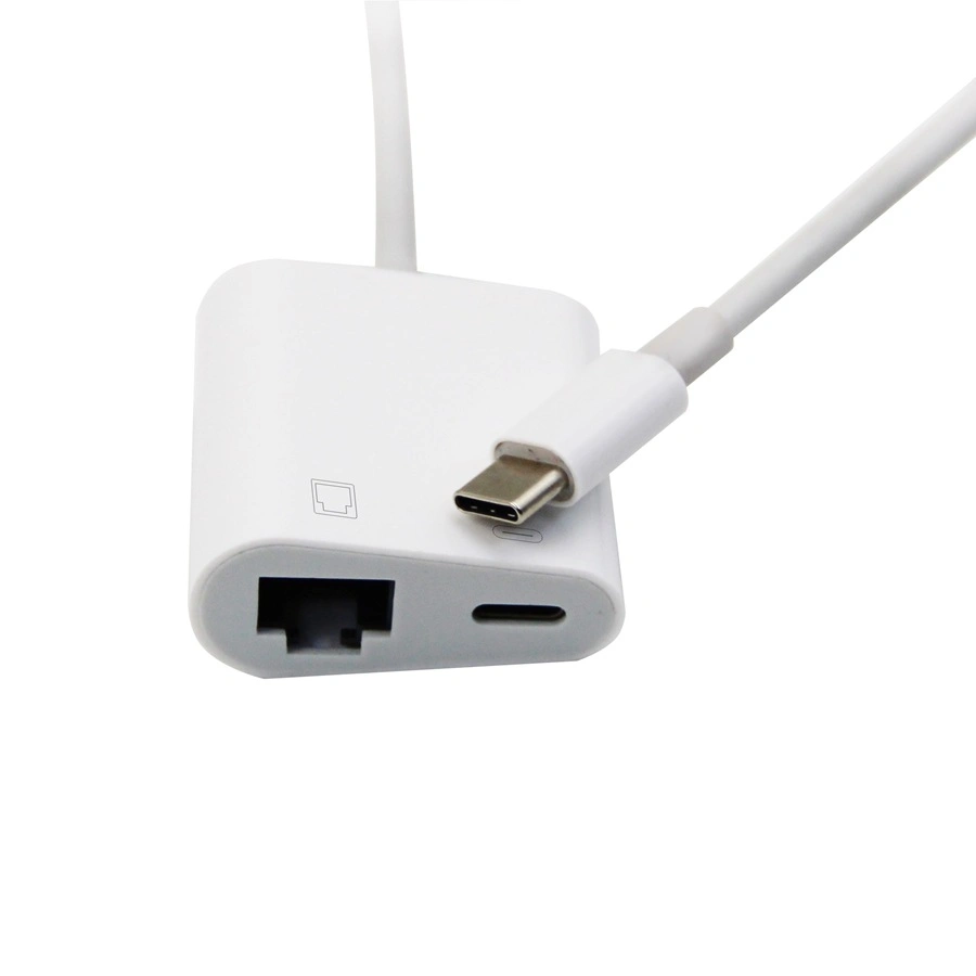 Тип C для разъема RJ45 сетевого порта PD60W Ethernet преобразователь USB-C ступицы