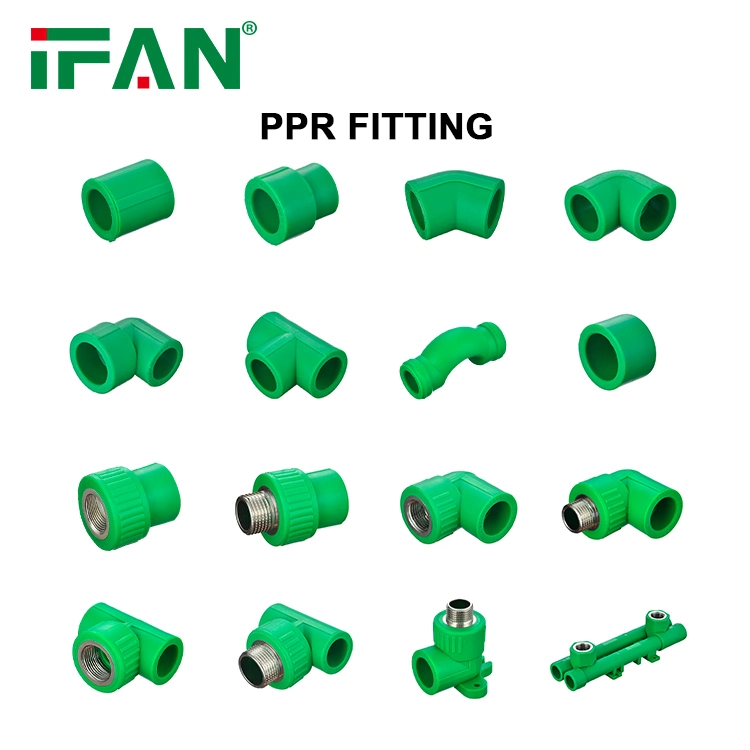 Ifan 20-110mm Plastic PPR Fittings Elbow Tee Polypropylene Brass PPR Pipe Fittings