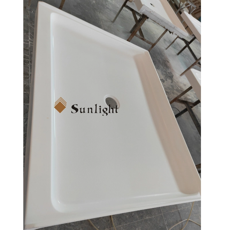 Trench Drain Cultured Marble Shower Base Stainless Steel Shower Pan/Tray 60&prime; &prime; X32&prime; &prime; X4&prime; &prime; for Us Hotel