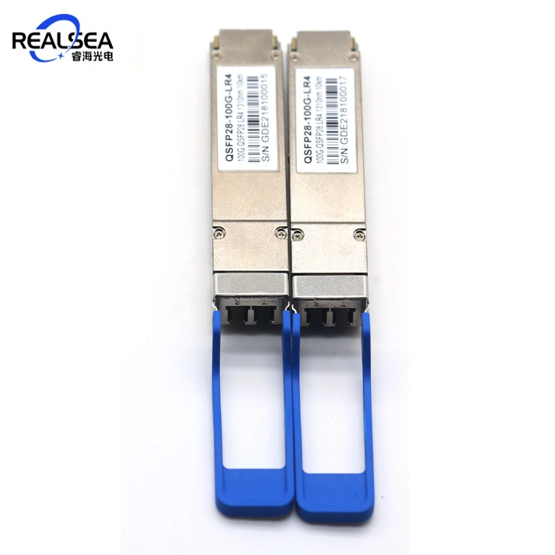 Módulos SFP Qsfp28 de alta densidad 100g SR4 150m LR4 10km Precio del módulo transceptor de fibra óptica de modo único