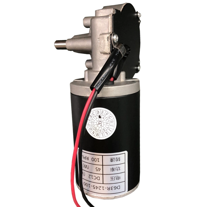 12V DC Permanent Magnet Motor with Worm Reducer for Roller Shutter Door / Garage Door