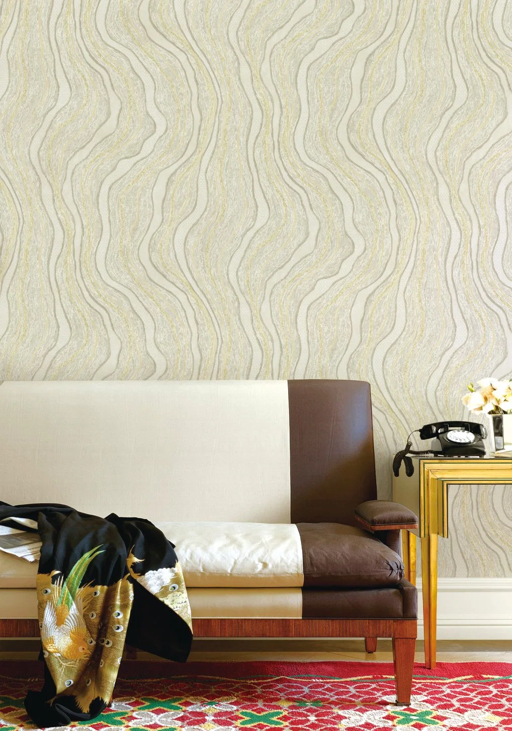 Hot 106 PVC Wallpaper Classic Vinyl Wallcovering Non-Woven Wall Papers for Wall Decor