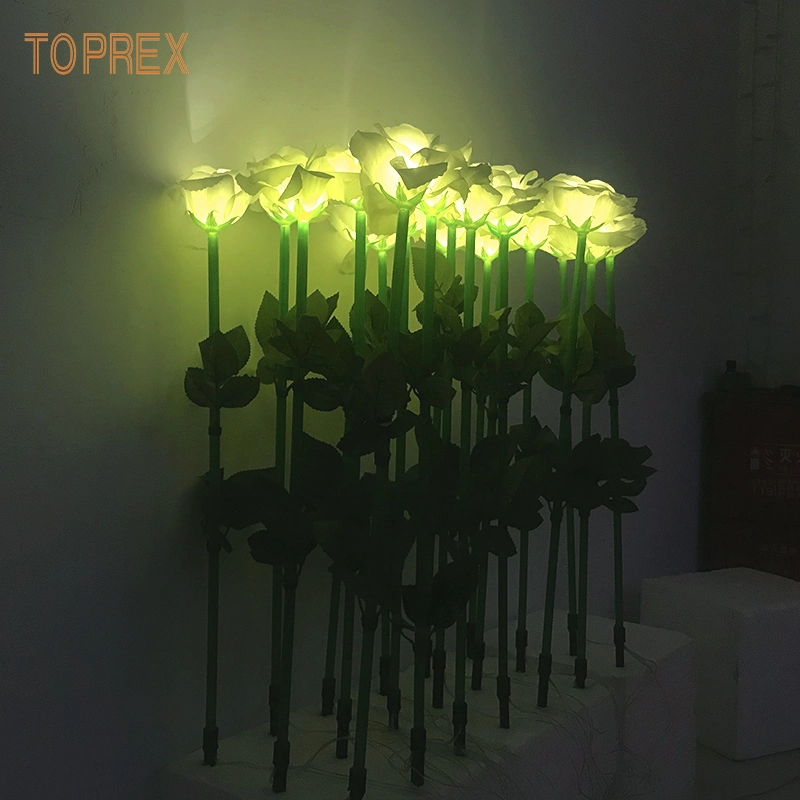 High quality/High cost performance  Festival Lighting Glitter Gift LED Light Artificial Flower