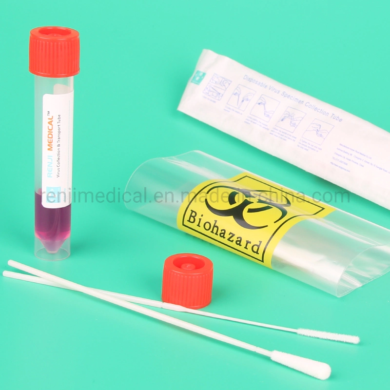 Fabricante del tubo de recogida de muestras de Disposable10ml VTM para aplicaciones médicas