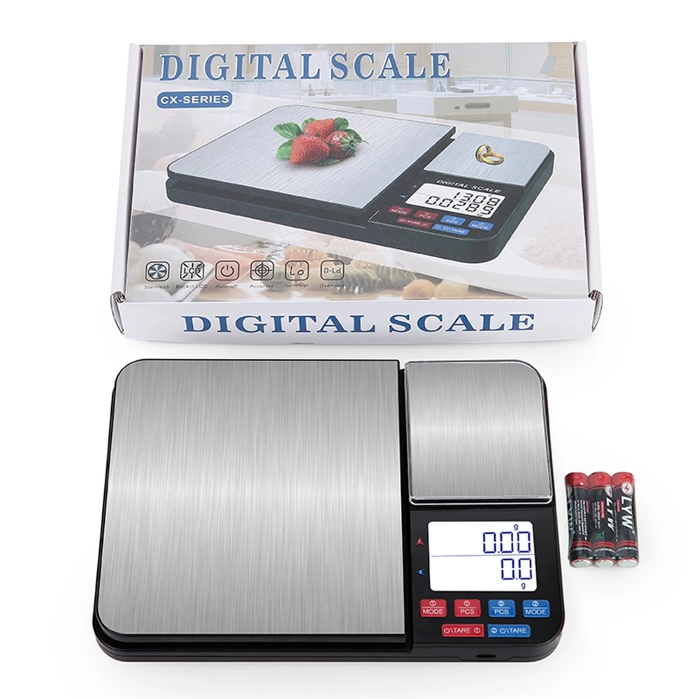 2 en 1 Nueva Báscula de cocina Digital joyas BÁSCULA DE BOLSILLO 2kg/0,1G, 3kg/0,1G, 5kg/0.19, 5kg/1G, 10kg/1g