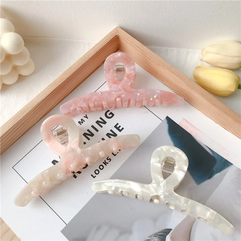 Wholesale High Quality Large Cellulose Hair Clip Elegant Acetate Hair Claw Clip for Women