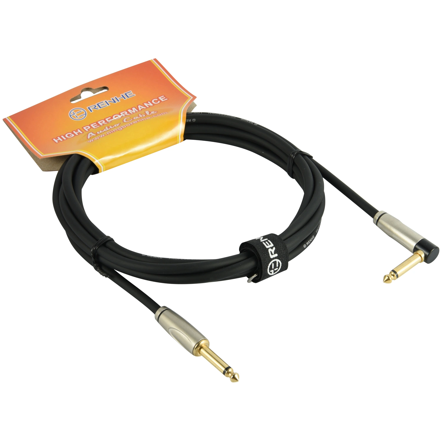 Cabo de guitarra 10FT 1/4 Polegada 6,35mm Reta Ouro para Ts Ts guitarra eléctrica e o cabo de áudio de graves Instrumento profissional Cabo OFC de CCA 22/24 AWG Cores Manômetro008