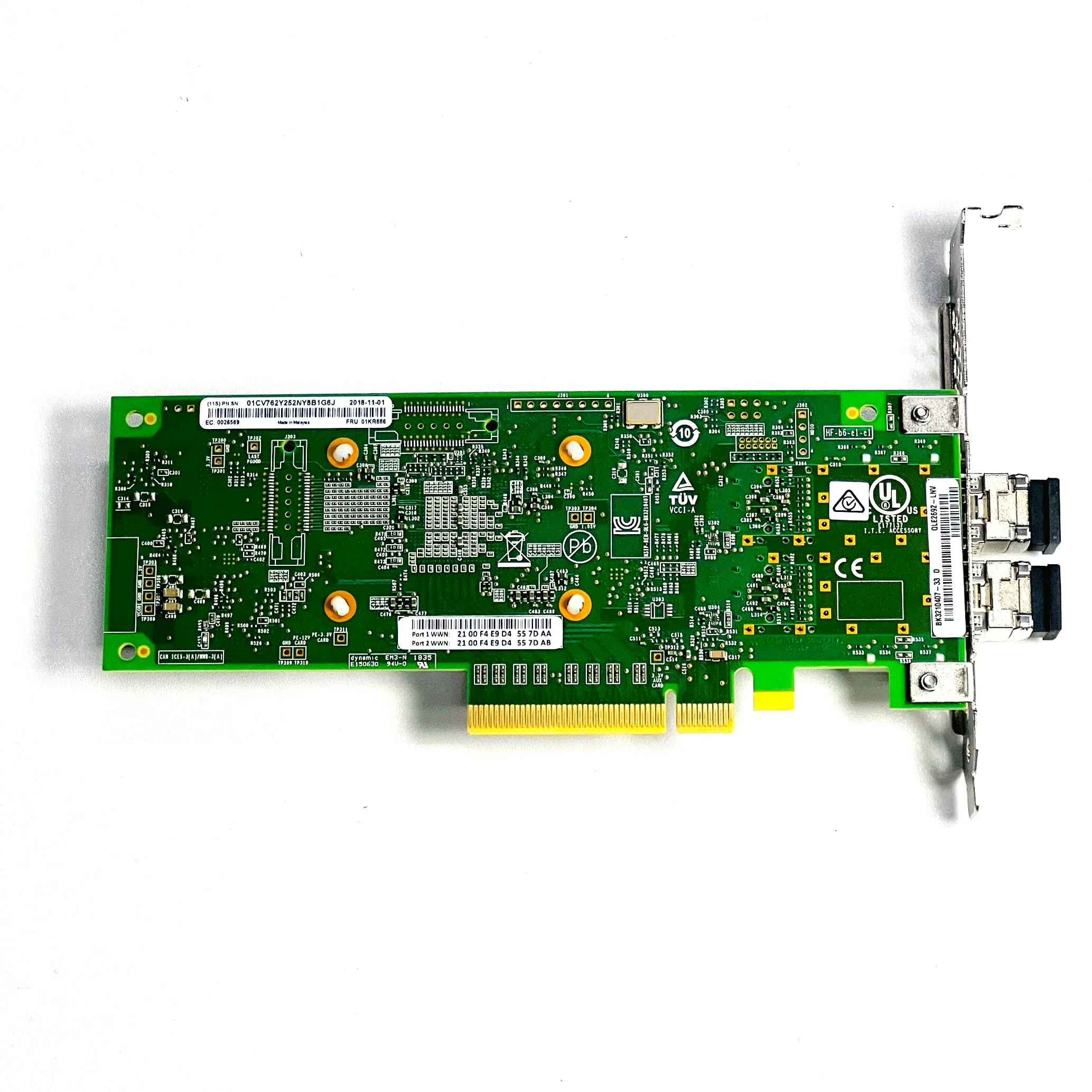 Capot d'origine adaptateur HBA FC Qle2742 32 Go à deux ports, carte adaptateur WiFi Ethernet Qle2742-Cr optique LC SR