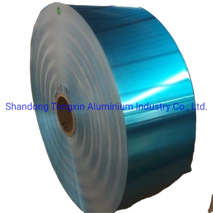 8011 O Blue Coated Hydrophilic Aluminum Foil Stock for Use Condenser and Evaporator