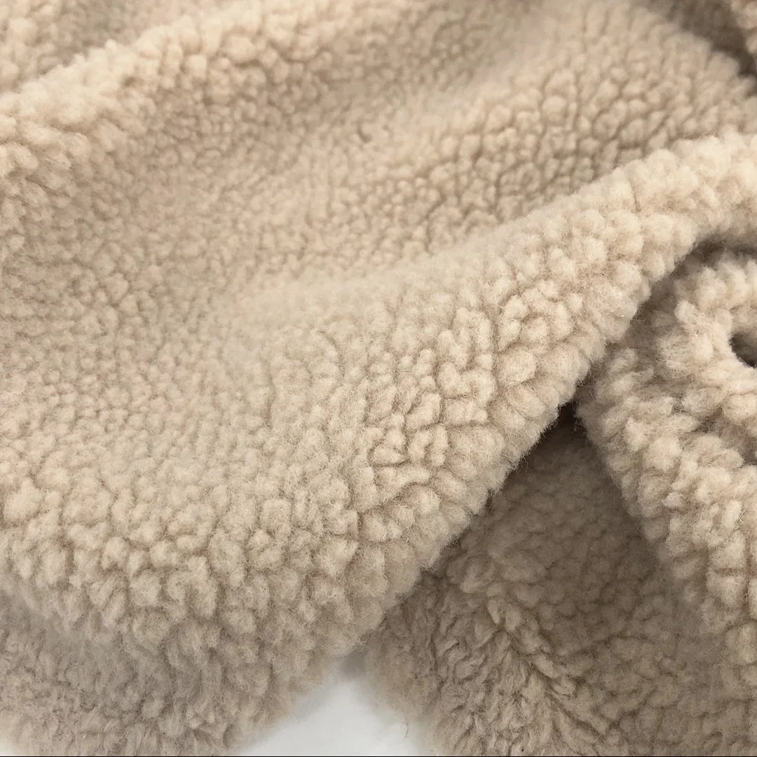 100% Polyester Sherpa Fabric Polyester Sherpa Fleece Fabric Faux Fur Sherpa Fabric