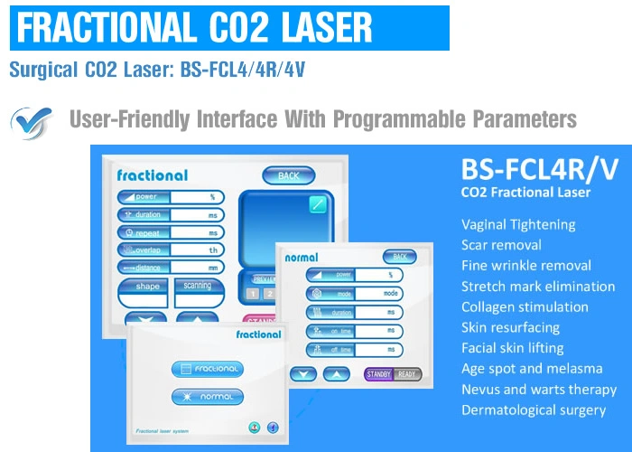 Surgical CO2 Laser System Portable CO2 Surgical Fractional Laser Treatment Machine