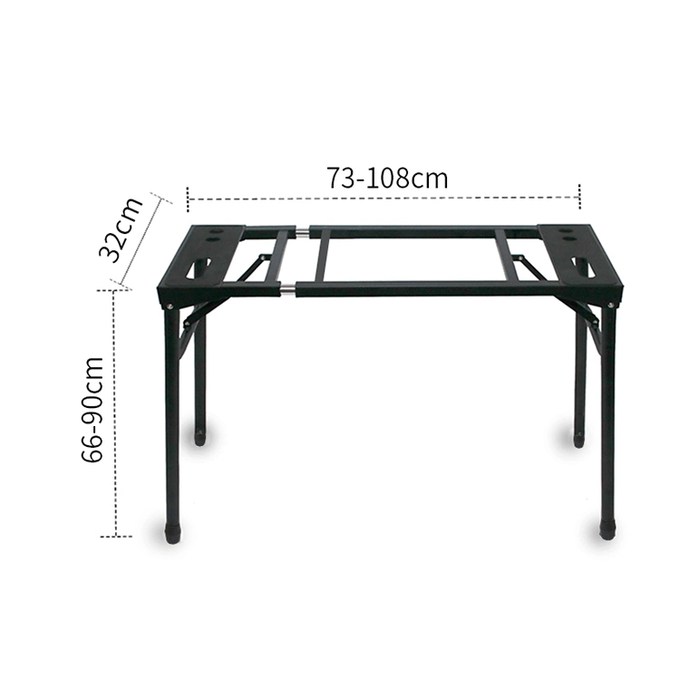 Sintetizador portátil Soporte de teclado de piano digital Órgano eléctrico plegable de aluminio Soporte Soporte de teclado ajustable de cojinete fuerte