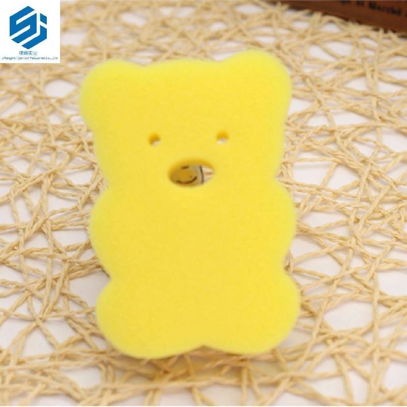 Bear Shape Various Color Baby Body Wash Cleaning Sponge