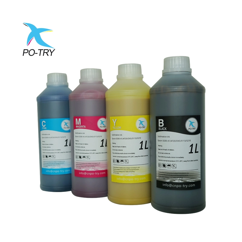 OEM 1L 100ml Amarillo Negro tintas de impresión basada en Tinta de Sublimación de tinta magenta