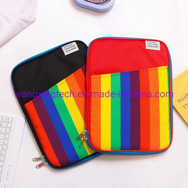 Wholesale/Supplier Rainbow Strip iPad Liner Protective Case Fashion Laptop Bag Notebook 13.3 14 Inch Computer Bag