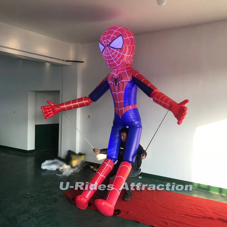 Spider Man jouet gonflable / marche caricatures gonflables pour la publicité