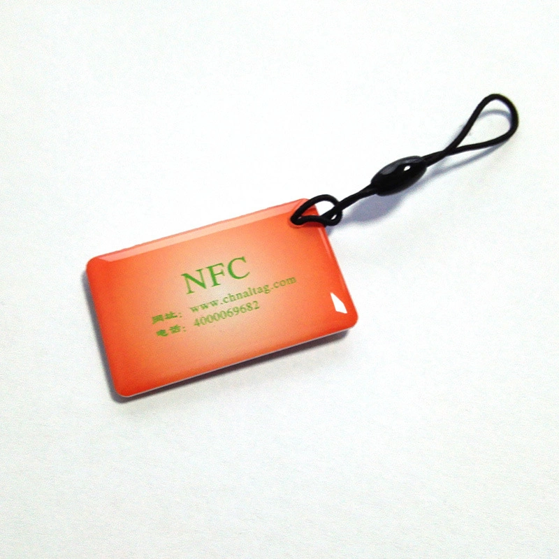 Impressão em Face dupla personalizado Keychains epóxi 13.56MHz via RFID NFC Etiqueta de Controle de Acesso