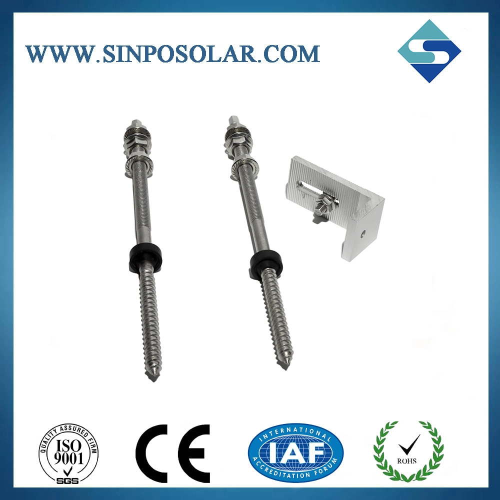 Solar Panel PV Equipment Mounting Components Aluminium L Foot with Hanger Bolt M10*200mm