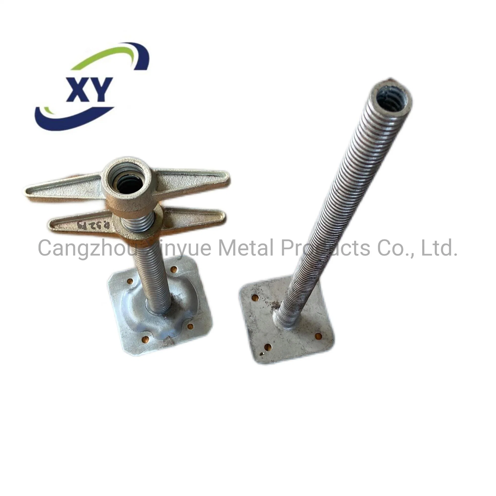 Scaffolding/Scaffold Construction Building Material Adjustable Scaffold Leveling Jack in Galvanized Steel with Heavy Duty Base Plate and Base Jack