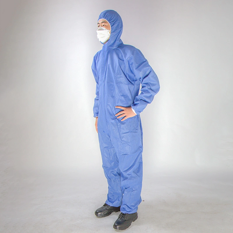 Rts Coverall 3% от статических разрядов синий защитную одежду типа CE 5/6 SMS не тканого Jumpsuit