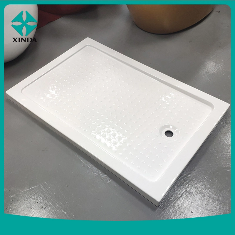 Elevado padrão de qualidade europeia ABS OEM Square chuveiro Banho Base acrílico branco 5cm 70X70 Diferentes Tamanhos de bandeja disponível