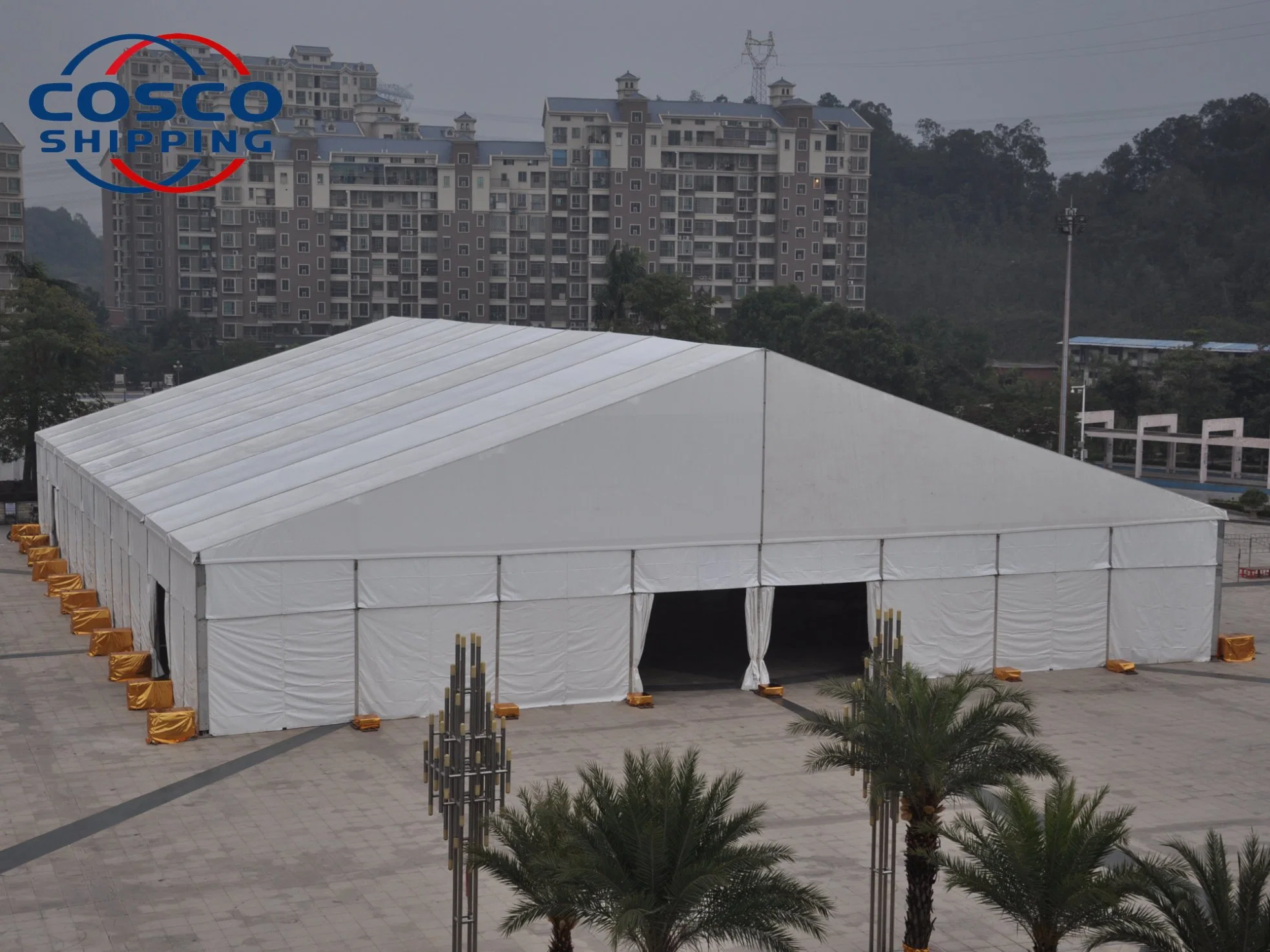 Cosco Industrial Storage tapa impermeable PVC Marquee Clear Span Warehouse Tienda