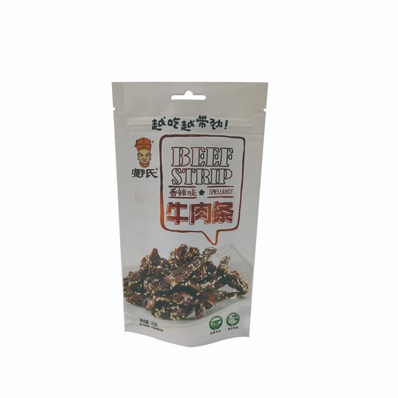 Chinese Factory Wholesale Stand up Kraft Paper Food Packaging Bag with Zipper Suitable for Beef Jerky Biltong and Snack