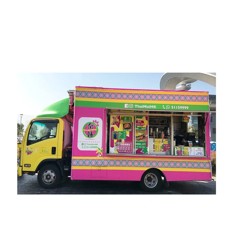 4*2 Mobile Street Food Car Diesel Engine Mini Food Truck