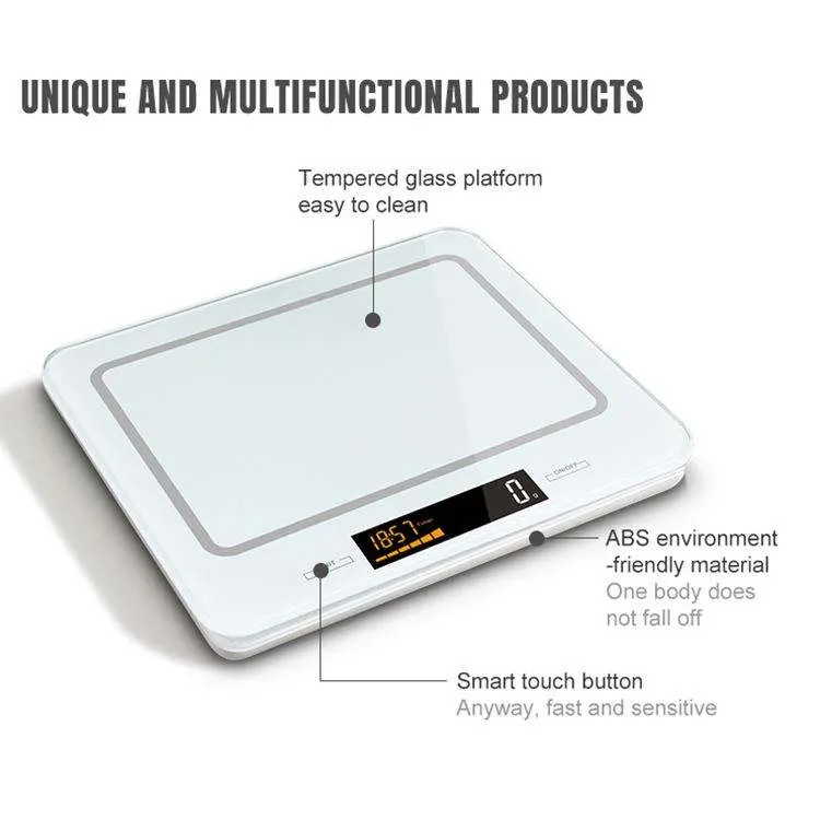 Glass 10kg Electronic Digital Weighing Kitchen Scale