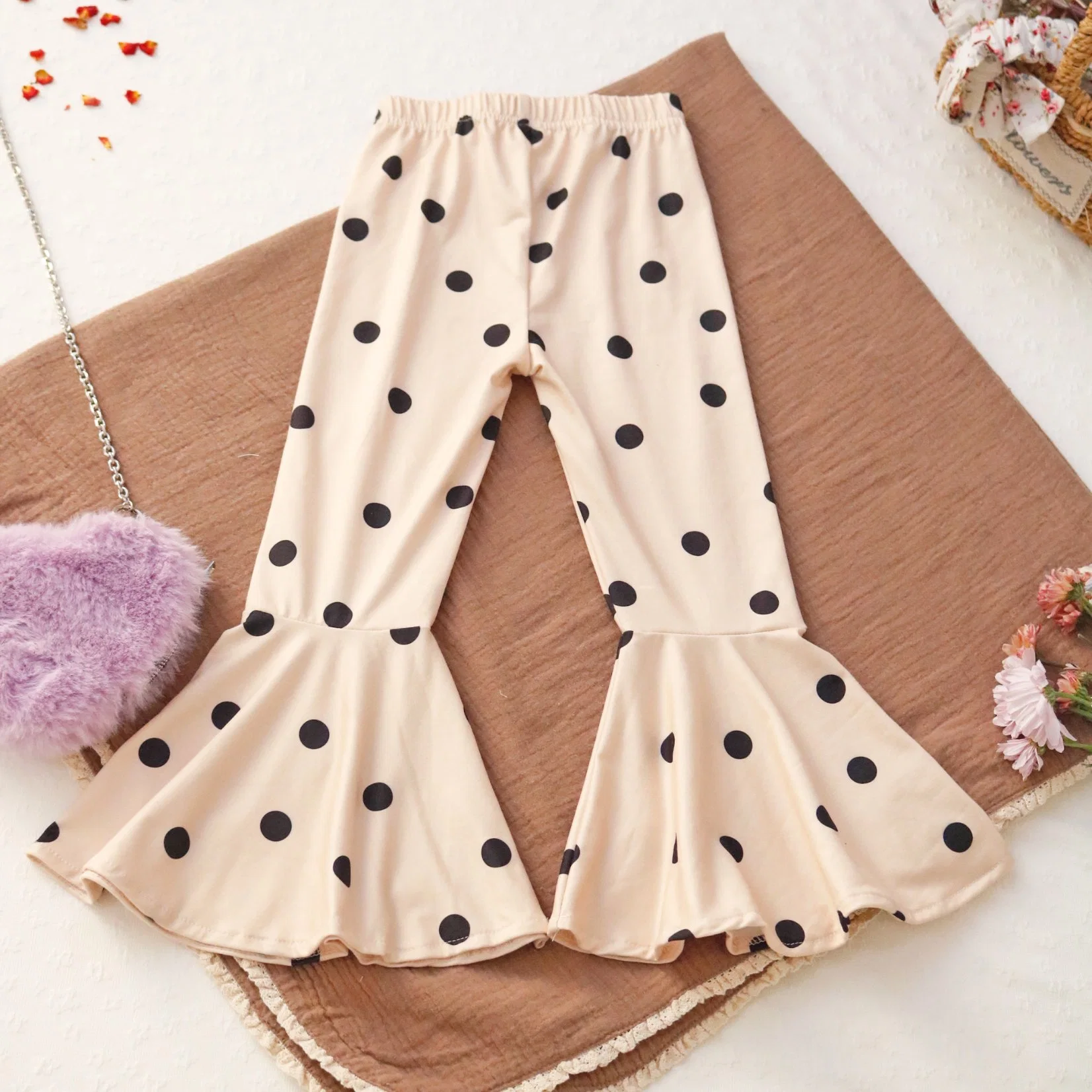 DOT Floral Baby Pants Flare Trousers