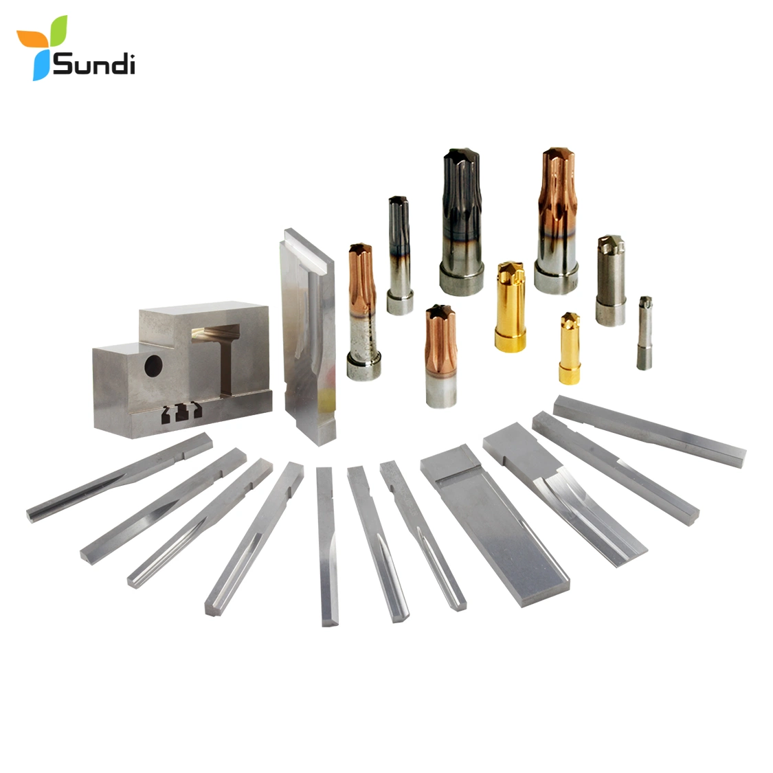 Custom-Made Gloden Coating Straight Flat Small HSS Tungsten Carbide Punch Mold Parts