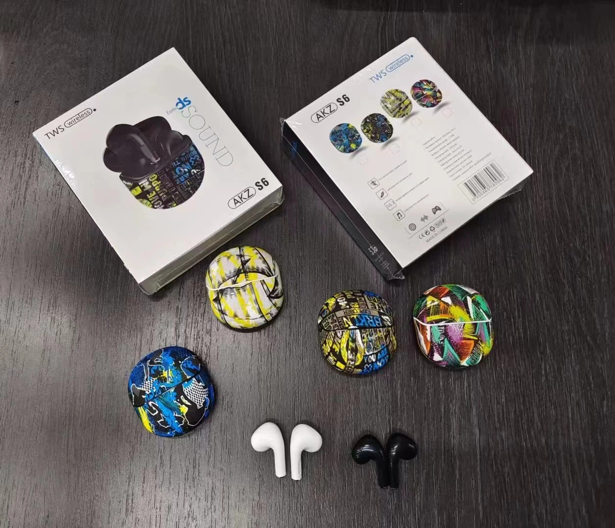 New Arrival Wireless Earphones Bluetooth Headphone Music Earphone Akz S6 S7 Gaming Headset Low Latency Earbuds