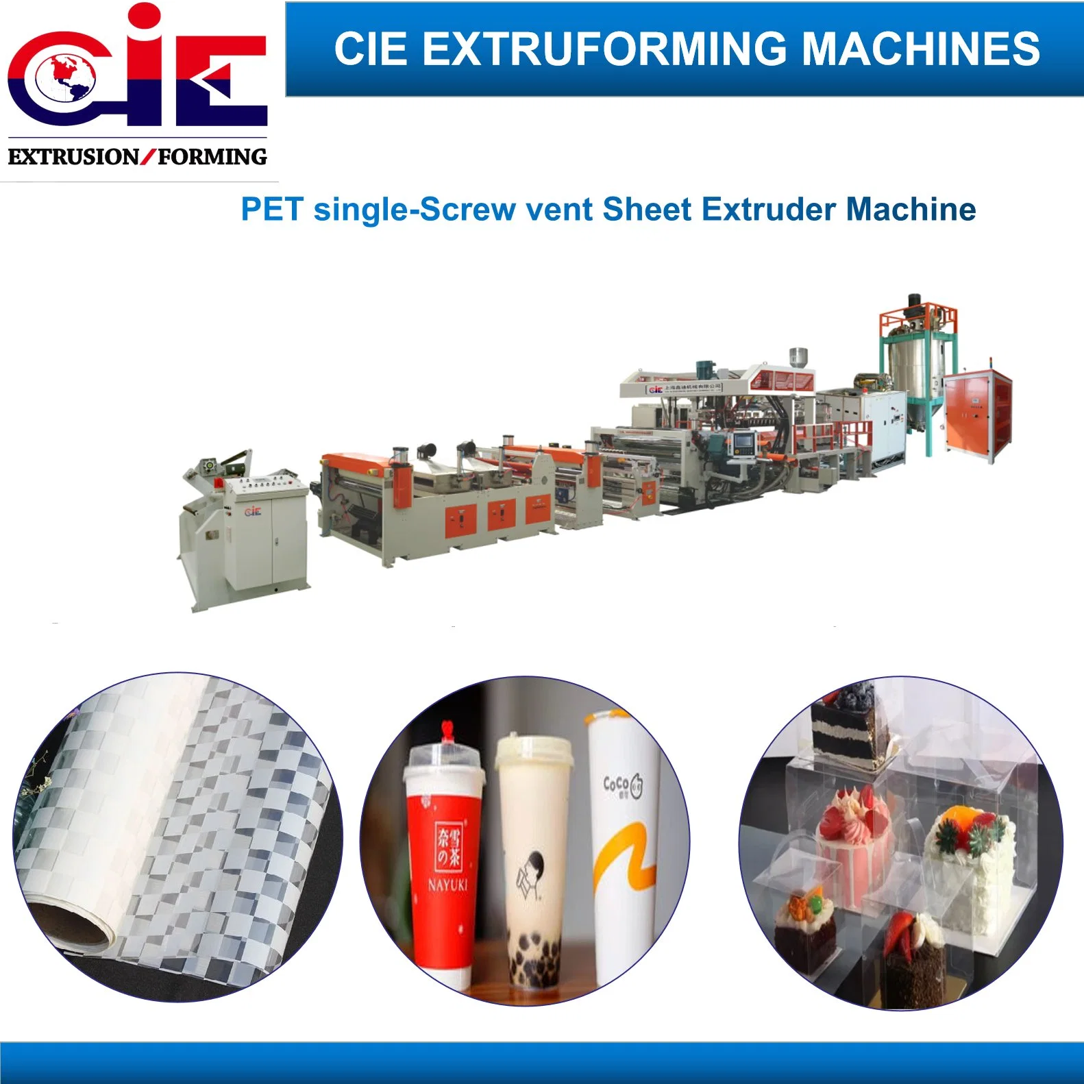 PETG Pet Sheet for Thermoforming/ Folder with Single-Screw Extruder Extrusion Equipment