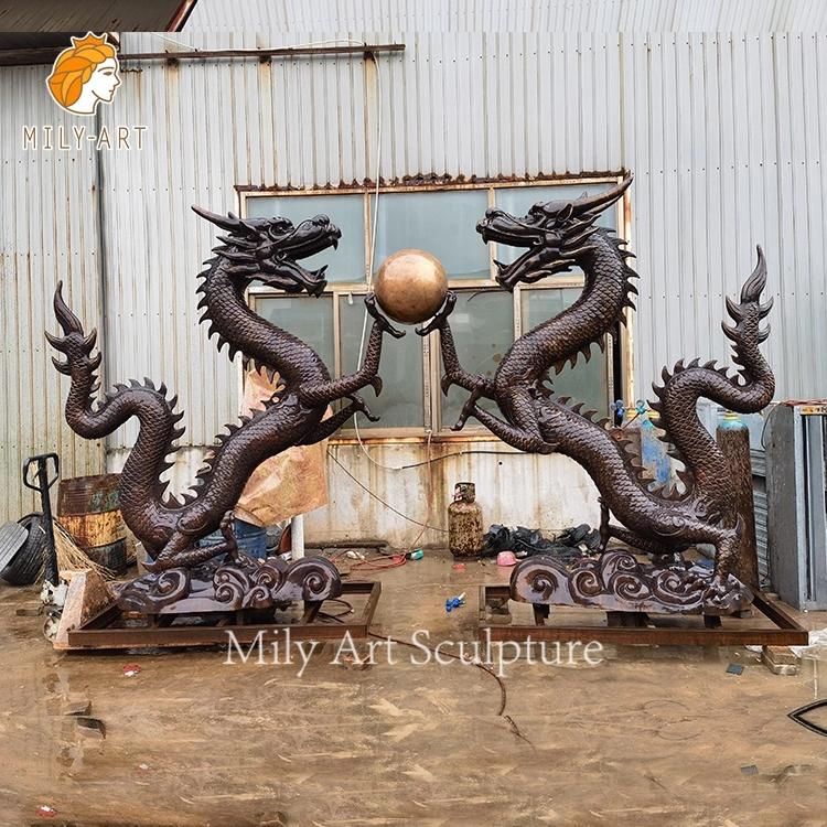 Antigua Gran ANIME Cast Metal Escultura de cobre Negro Bronce Chino Estatua de Dragon Ball