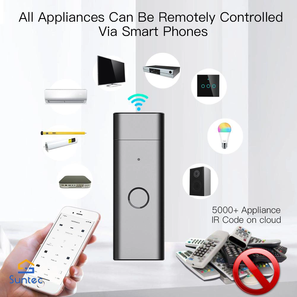 Top Quality IR+RF WiFi Remote Control for TV Air Conditioner, Electric Curtain, Roller Blinds