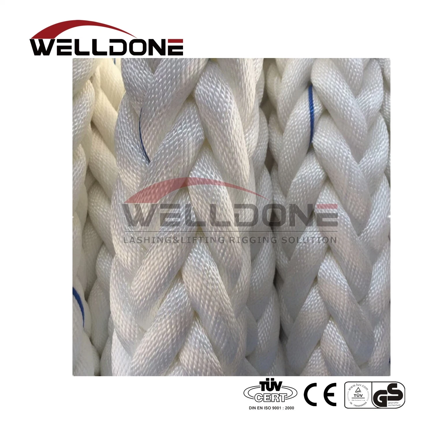 Impa 8/12 Strands Mixed Polyester Polypropylene Nylon Polyamide Marine Towing Rope for Mooring