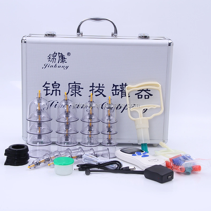 New Style Chinese Health Medical Equipment 12 Cups Rotary Manual Cupping Set