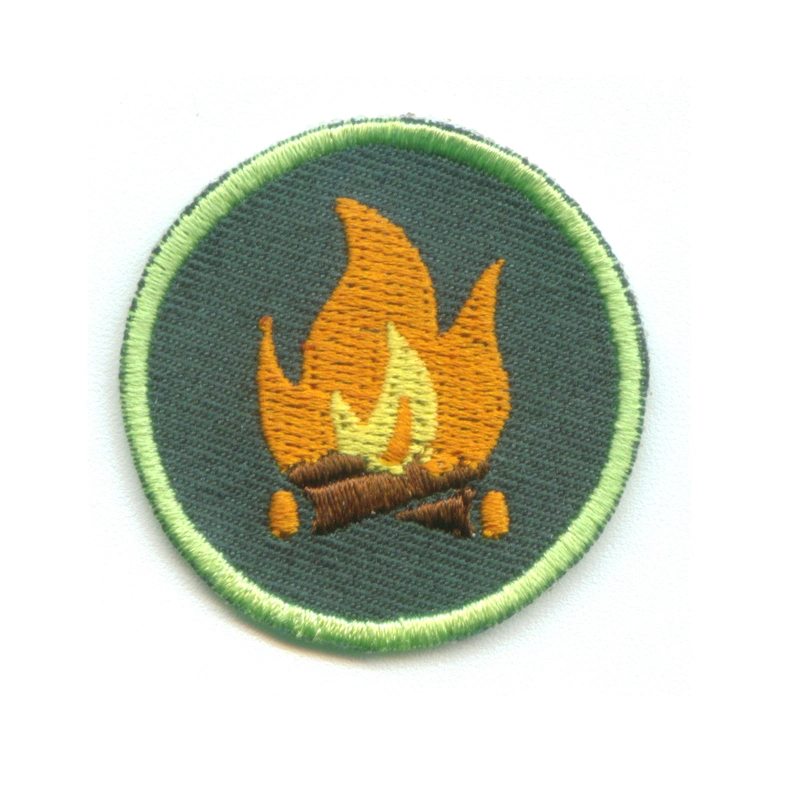 Simple Round Custom Design Logo Embroidery Patch for Garment (FTPT2305A)