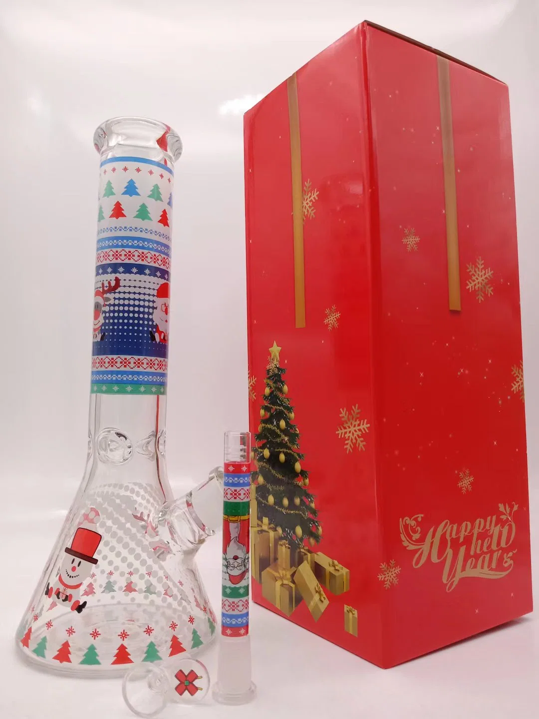 Popular Christmas Glass Water Pipe Gift Box Package Fast Shipping