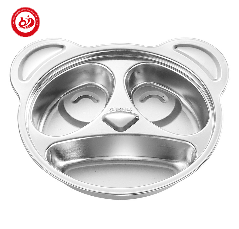 Stainless Steel Food Tray Kids Kindergarten Food Children's Food Bowl Dinner Dinnerware