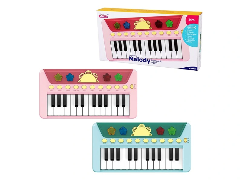 Los niños de dibujos animados divertidos Teclado Piano Electrónico de los Juguetes Musicales juguetes órgano con micrófono