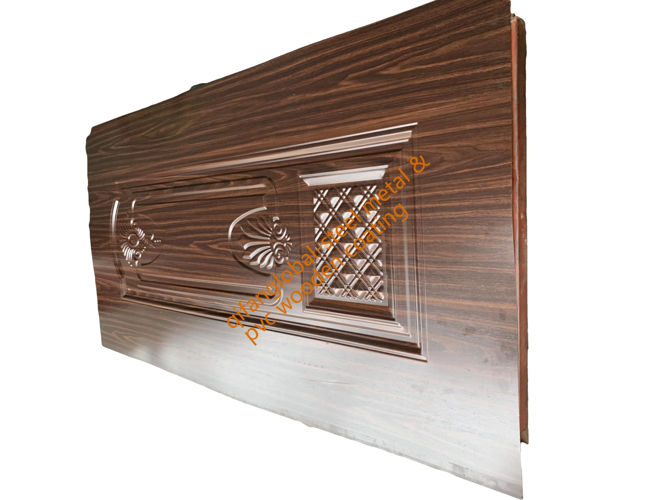 PVC Wooden Coated Metal Steel Door Skin