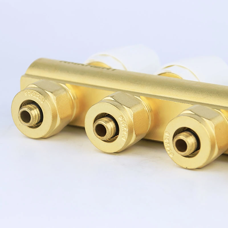 Brass Manifold Cartridge Shut-off Valve Mounting Accessories for Manifold Bar Floor Heating System with ABS Manual