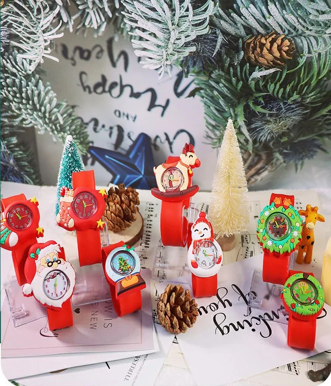 Navidad serie 3D Cartoon silicona niños Slaca Watch regalo