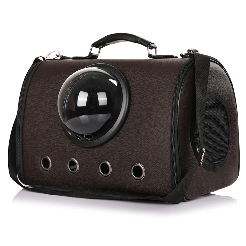 New PU Breathable Dog Bag, Cat Bag, Pet Bag, Outdoor Portable Bag, Folding Transparent Space Bag Wholesale