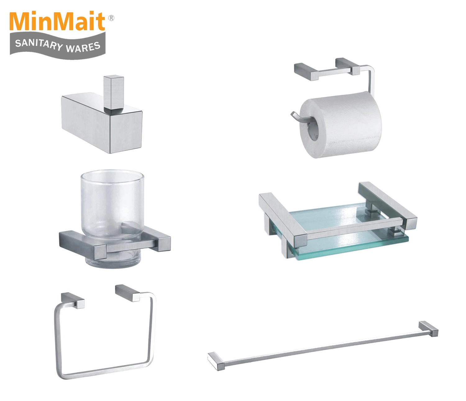 Sanitary Ware Stainless Steel Luxury Bathroom Fittings Accessories Mx-7300