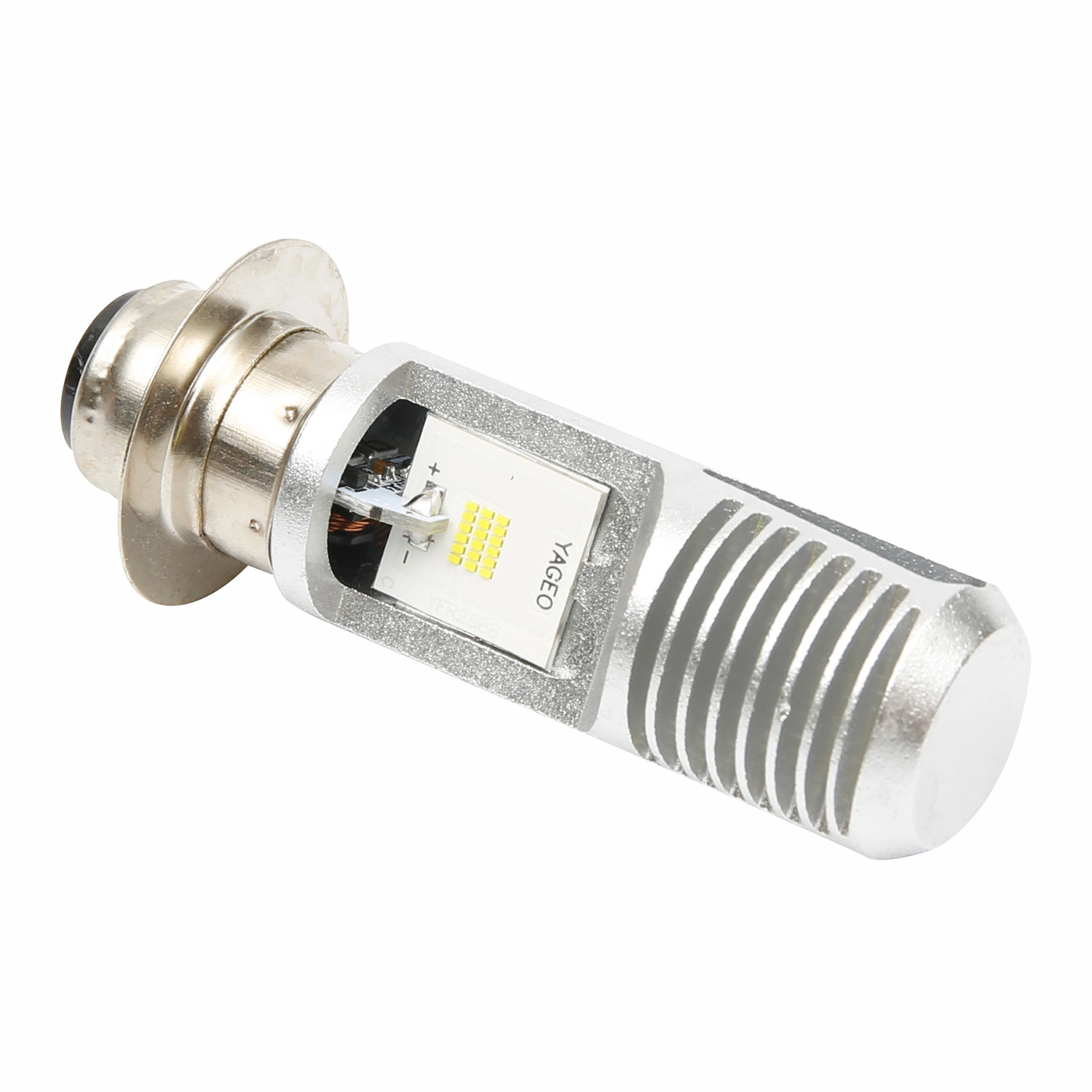 Farol LED para motociclos 12V H4 luz dos faróis de máximos/médios P15D Acessórios automáticos à prova de água para lâmpada, brancos