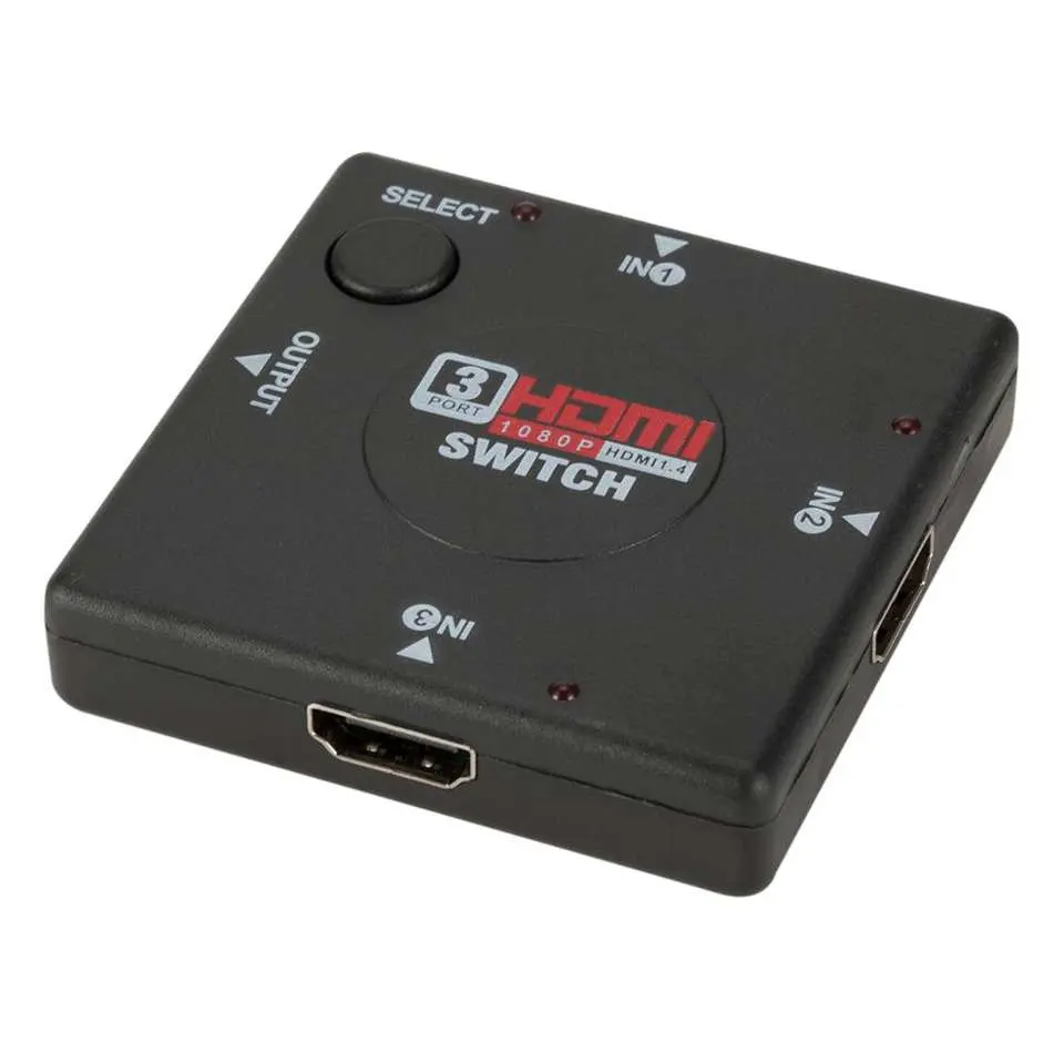 HDMI Switch One Output Three Input HDMI Video Audio Switcher Hub Box