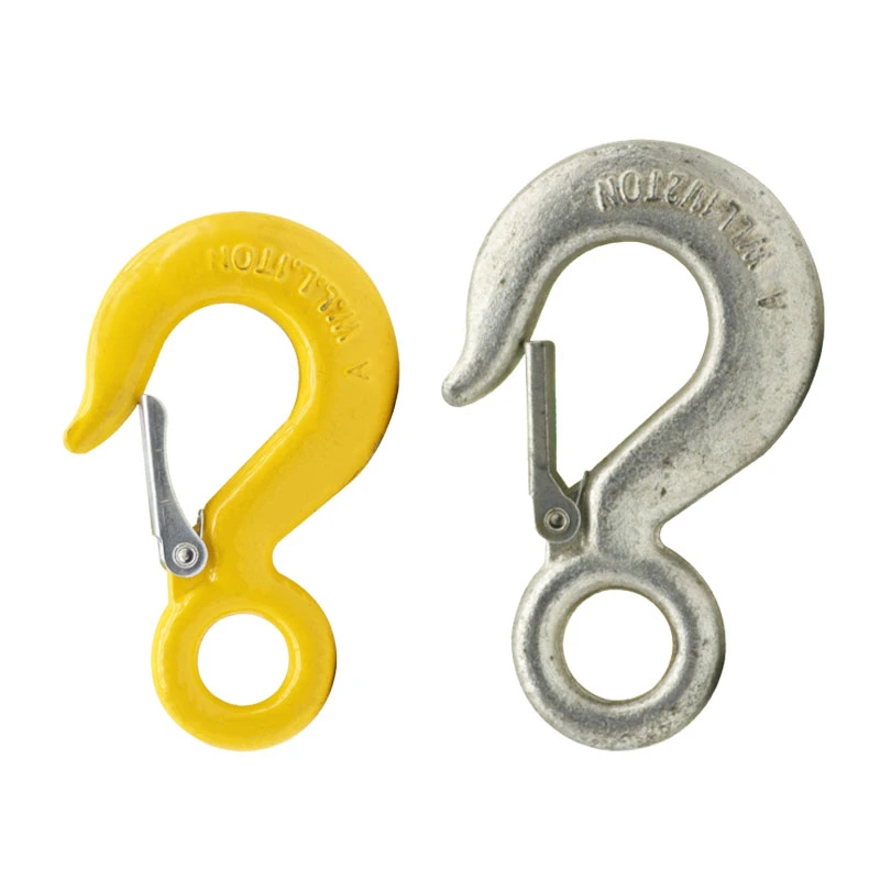 Eye Hooks Yellow Printed with Latch Alloy Steel Weifeng Cargo Lifting Ring